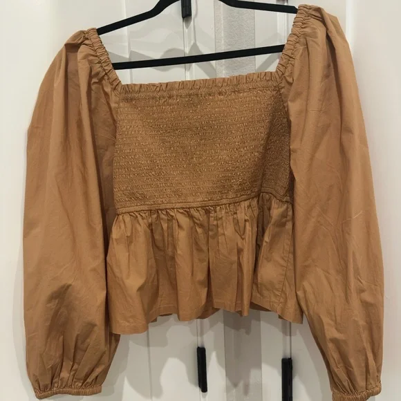 NWT J. Crew Smocked Top - Picture 4 of 4